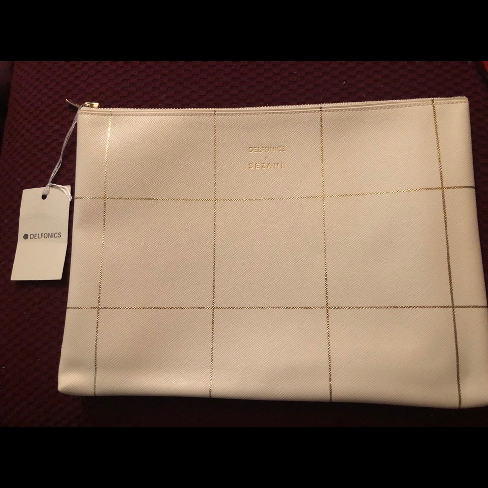 Delfonics X Sezane Large Striped Pouch